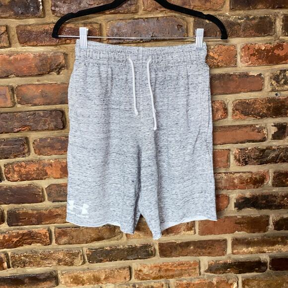 Under Armour Gray Rival French Terry Cloth Sweat Shorts Men's Size Small - Picture 2 of 6